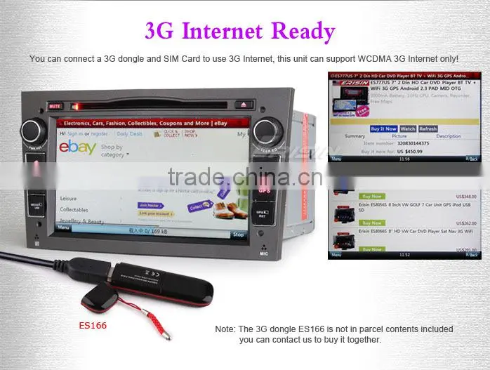 Erisin ES7060P 7" Touch Screen Car Stereo DVD GPS for Zafira 2005