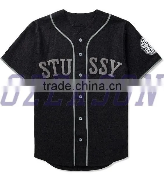 100% Cotton Plain Baseball Jerseys,Custom Baseball Uniforms