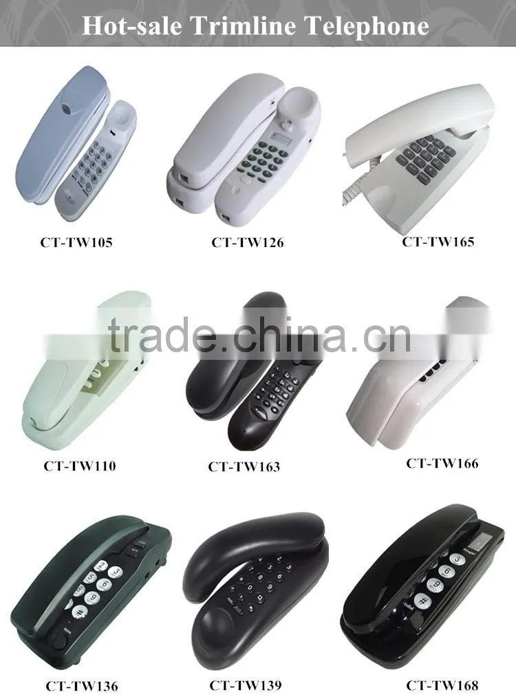 Slim telephone wall mounted phone hotel handset telephone
