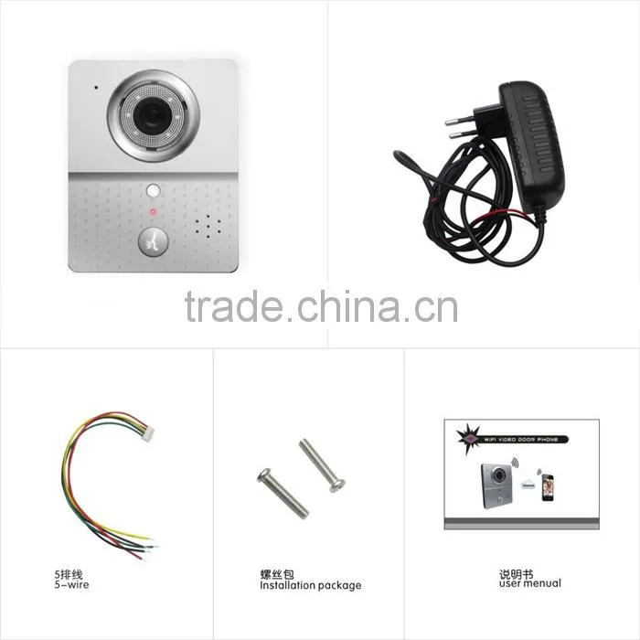 Smash hit video wireless door bell with 110 degree angle lens,supports wifi remote viewing and answering via app on smartphone