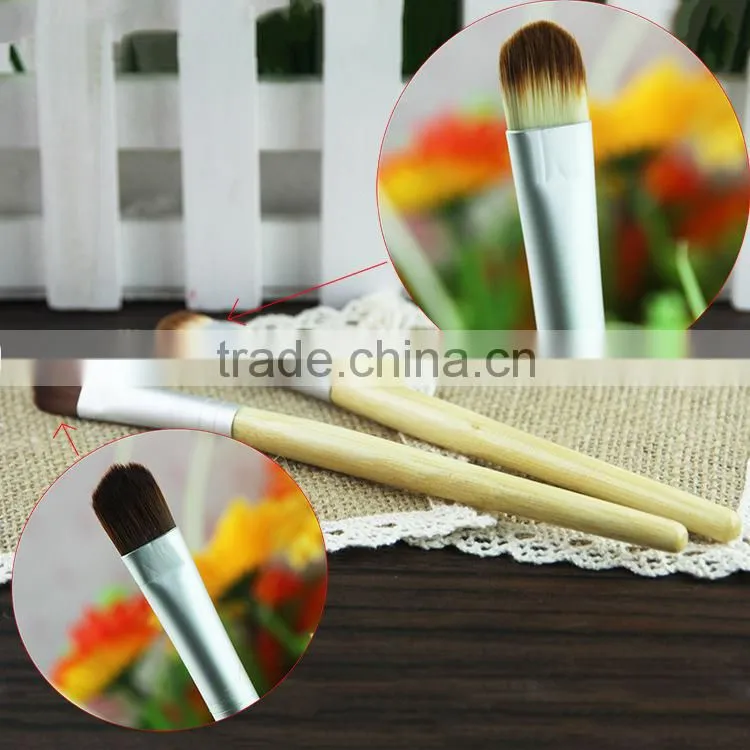 bamboo makeup brushes 5pcs with synthetic hair makeup brush set