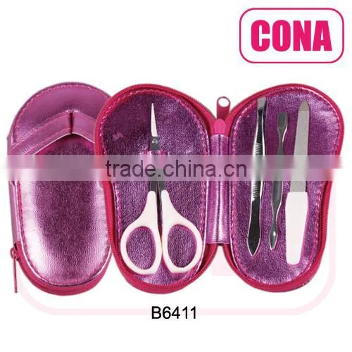 Manicure Pedicure Set,the elegant slippers shaped,cute 4pcs of tools