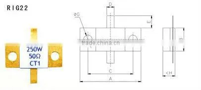 75W RIG High power Resistor RIG22A flange mount resistor