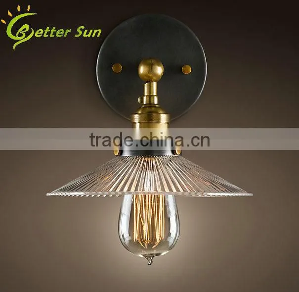Aged Steel Edison Bulb Wall Light
