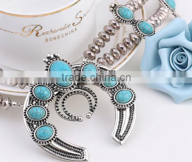 2015 vintage silver coin statement charm jewelry nation choker necklace