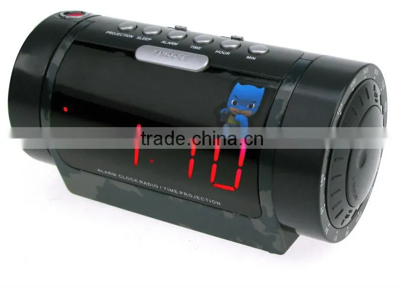 long shape desktop Projector Clock Radio