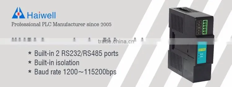 Haiwell H02RS PLC controller communication module with RS232 RS485 port for industrial automation