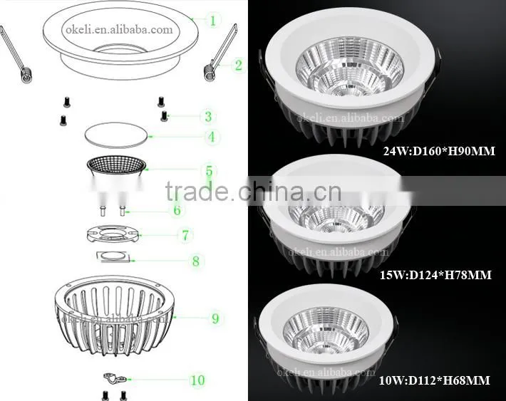 Top sale cob downlight,led downlight price,led downlight in factory price