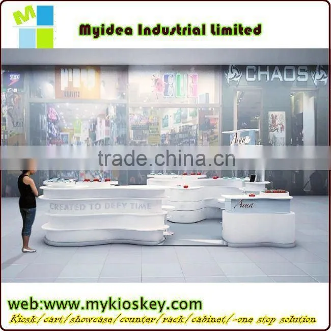 2015 new style wooden glass cosmetic display showcase