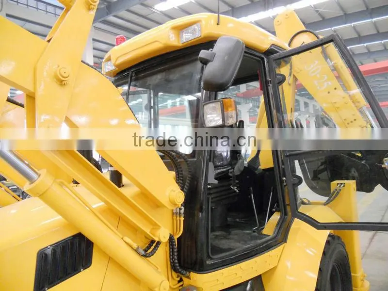 Backhoe loader with attachments CE,vertical legs