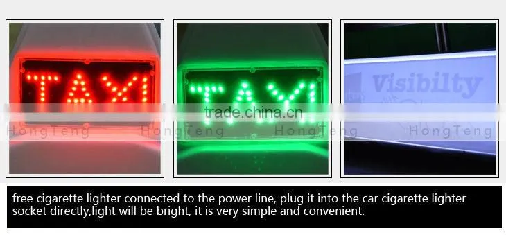 Magnet advertising car taxi led topper sign
