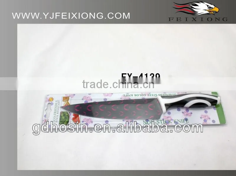 Popular!!! color titanium kitchen knife