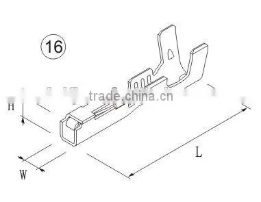 8 ways 2.2mm pitch plastic male and female wire to wire automotive connector