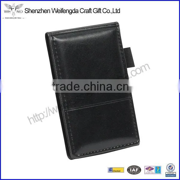 Wholesale Factory Business Card Slots Personal Leather Notepad Folder