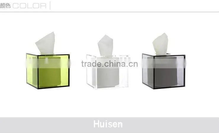 Clear acrylic restroom tissue roll box