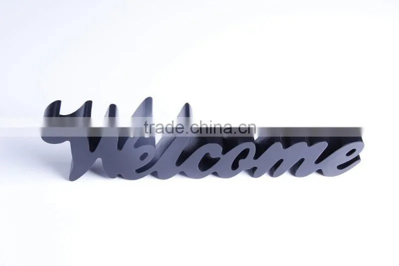 2014 new design black high gloss welcome letter