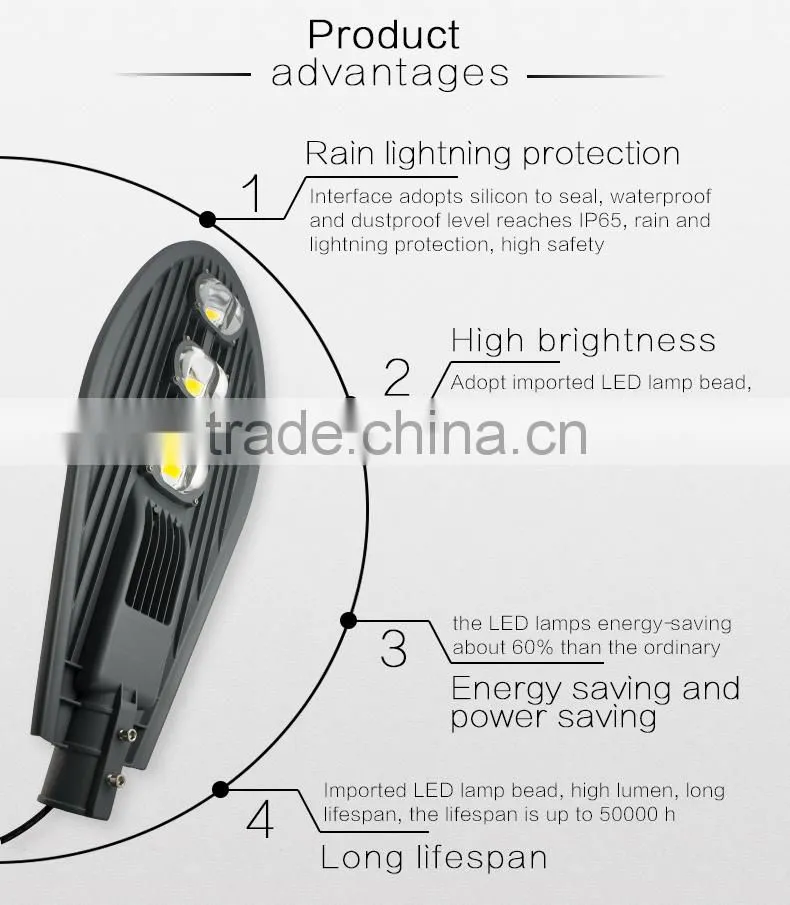 CE RoHs List LED road light 150w led street light replace 400w gas light