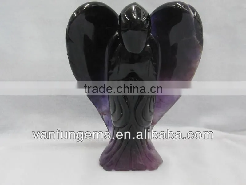 Natural Fluorite Carved Angle