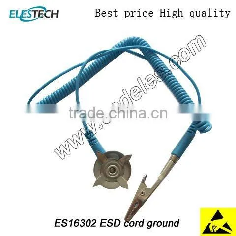 Antistatic ESD ground cord with banana plug or 10mm snap in both side