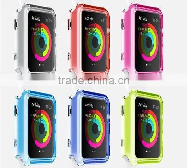 2015 Hot Selling Factory Buckle TPU Cover for Apple Watch With Band Adapter