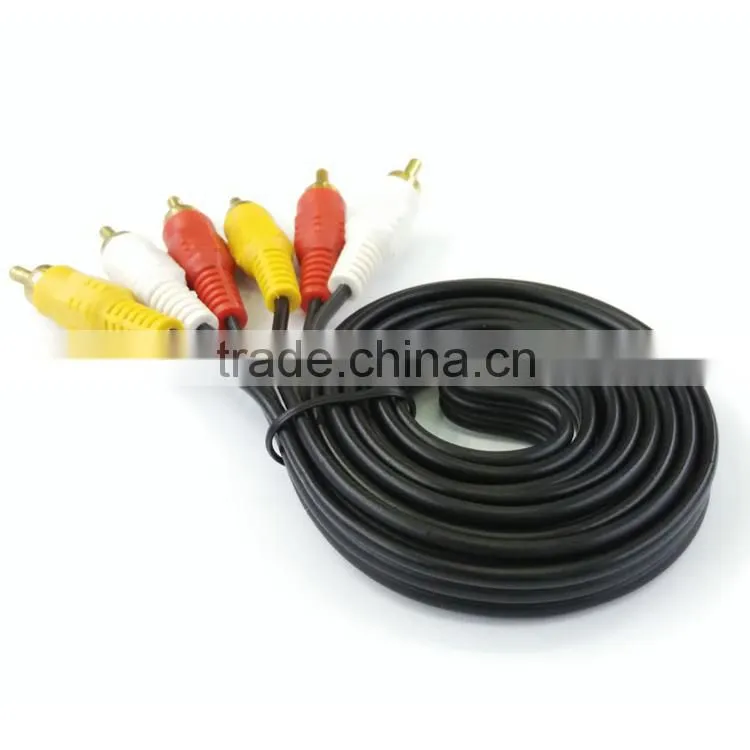 Manufacture quality PVA 3 to 3 rca line 1.5m 3m 5m