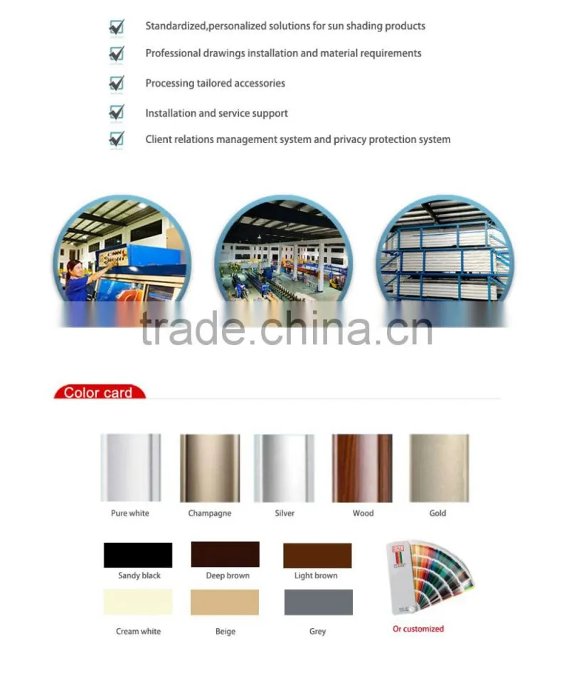 Hot 45mm aluminium roller shutter profiles with pu foam nanjing