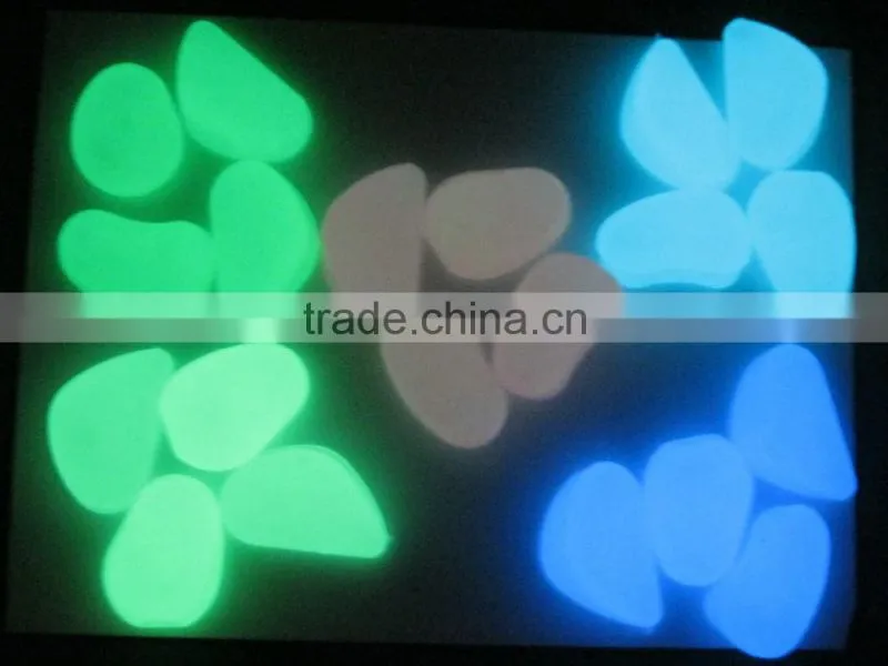 photoluminescent pebble/photoluminous pebble/glow in dark pebble