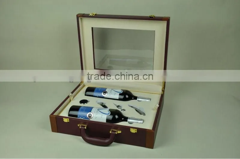 Newest leather wine accessories box design