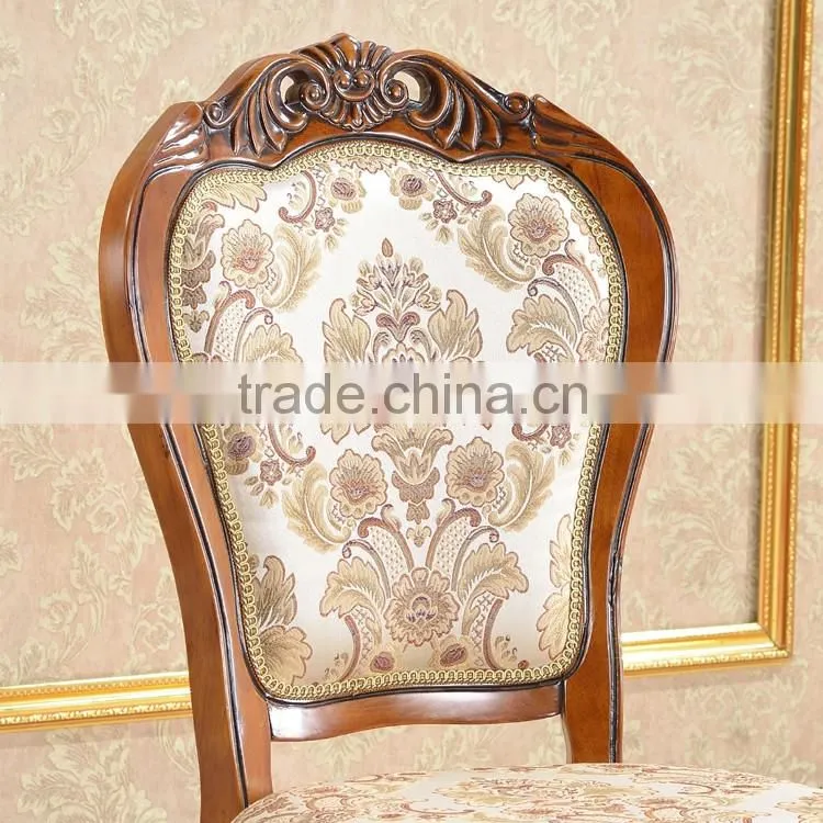 No Folded wood chair baroque wooden dining room chair