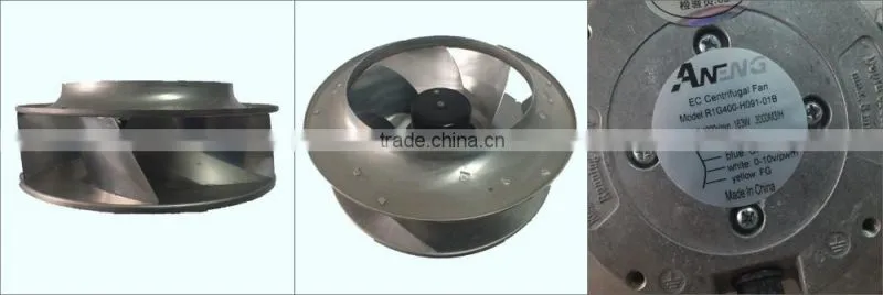 high pressure 400mm FFU fan for factory dust extraction with 440Pa