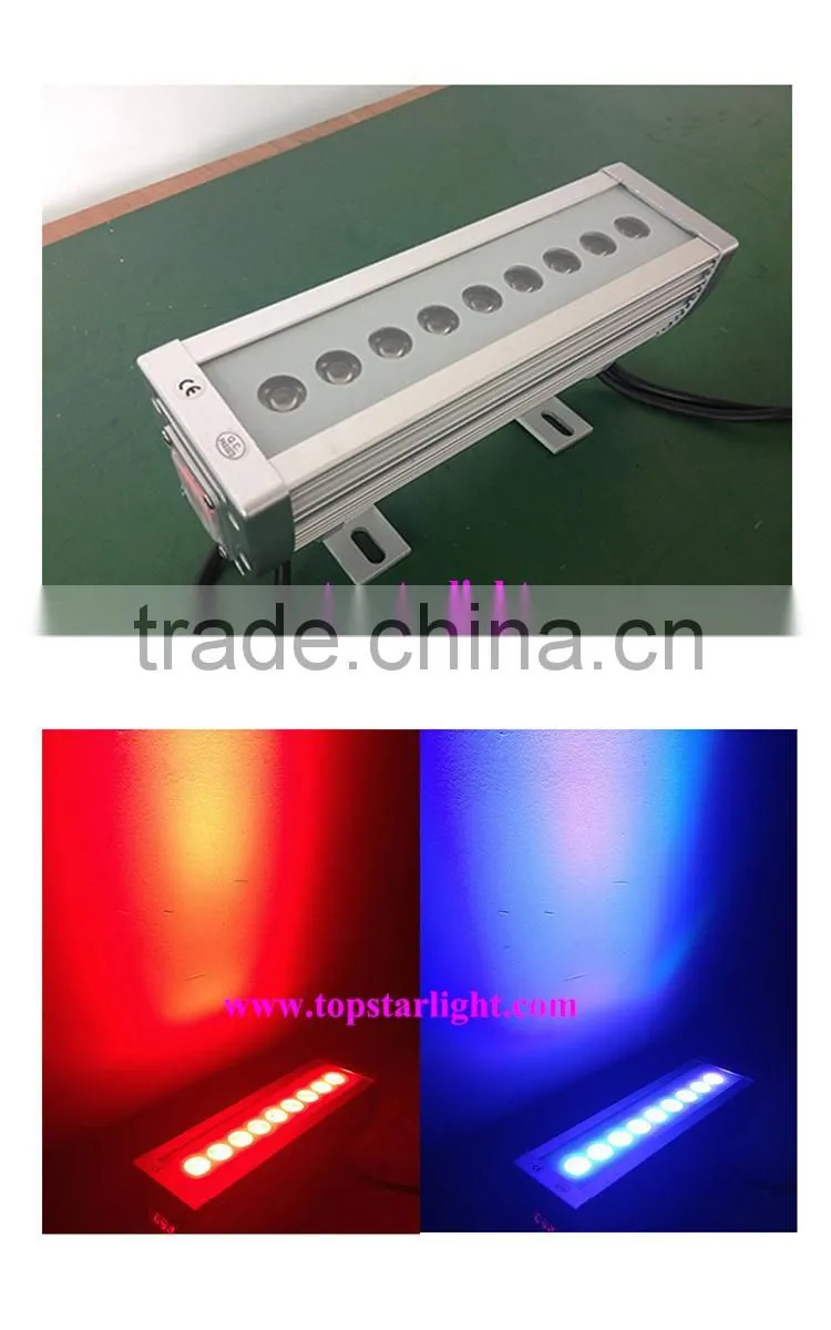 dmx rgb ip65 led wall washer waterproof & outside 9*3w Outdoor led wall washer light