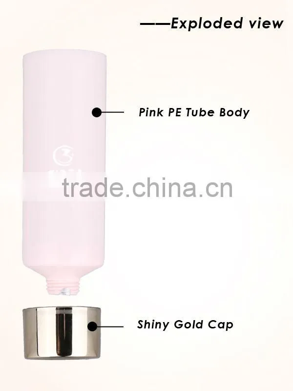 50ml Pink round plastic packaging tube