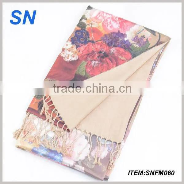 2014 fall women's fashion printed silk scarf