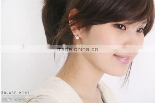 JINSE Hotsale Competitive Price Big Square Earring Made With Zircon