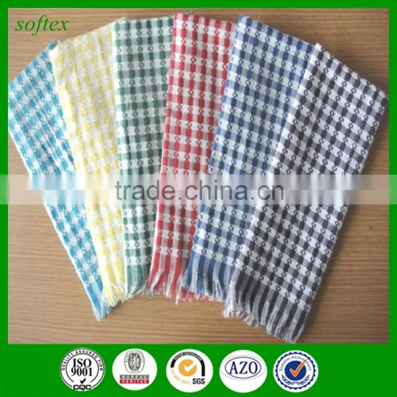 38x62cm 50g 10s cotton yarn jacquard check kitchen towel tissue
