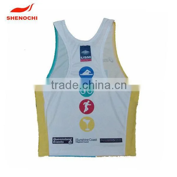 2014 Logo Printed Fashionable mens Gym Singlets