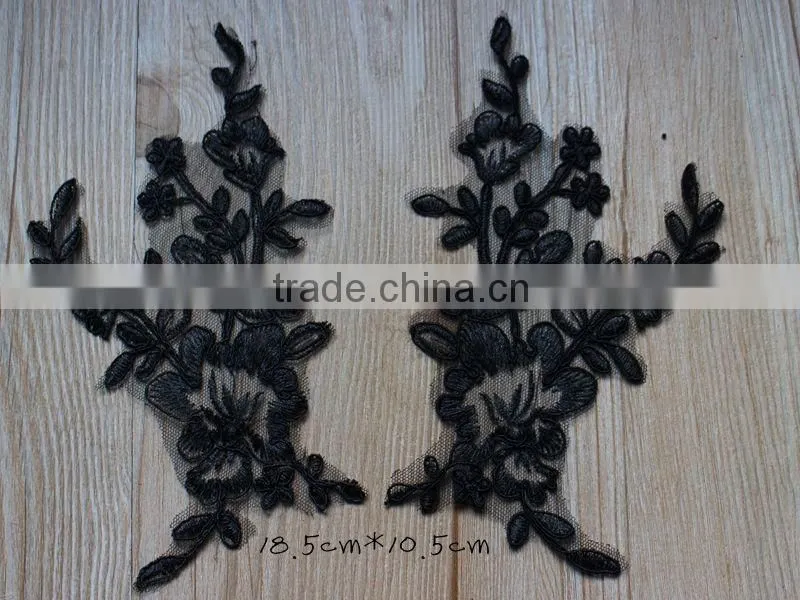 Vintage Alencon Lace Applique Embroidery Trim,Lace Flower Patch Wedding Supplies