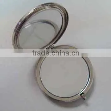 Beautiful doube sided metal round mirror comapct with paint on the cover