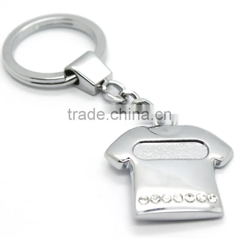 T shirt shaped promotion metal blank keychain