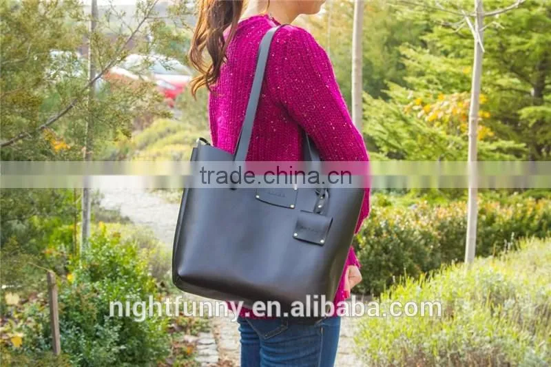 Croisette monogram leather tote bag. Monogrammed shopping bag.Gift for her. Brown/black/salmon shoulder bag. Gift for her.