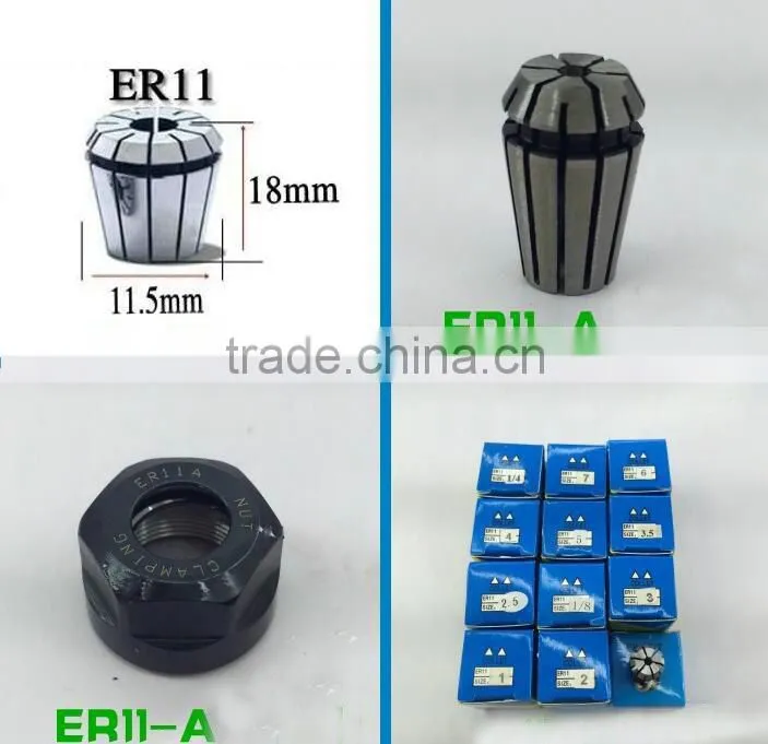 DC spindle motor ER11-A nut 12pcs collets+1pc nut 1mm 2mm 3.175mm 6mm 7mm