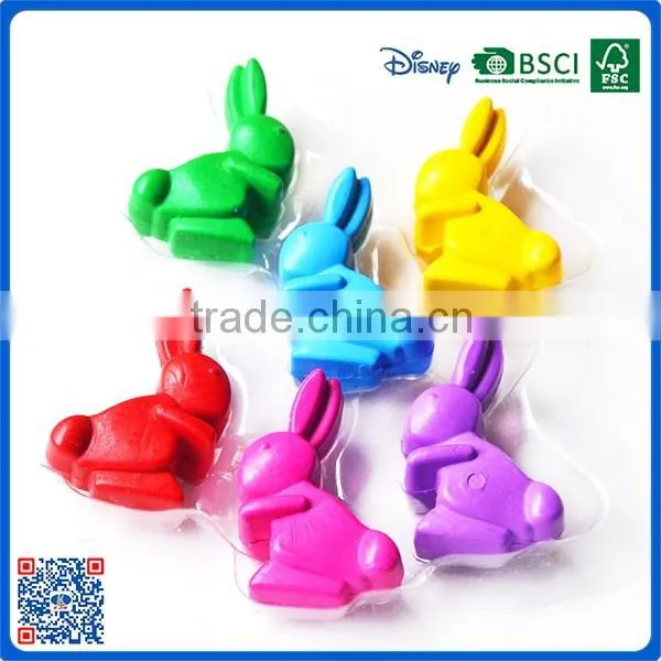 2016 new arrival 3d rabbit shaped fancy crayon for kids with high quailty