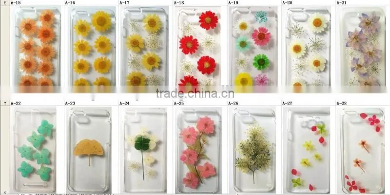 2016 Unique design real flower phone cover tpu soft phone case for iphone 6