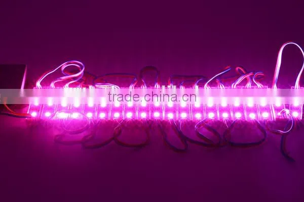 3LEDs WS2811 outdoor led smd pixel module screen,3pcs 5050 RGB SMD LEDs,DC12V input,20pcs a String,75MM*15MM,Waterproof IP67