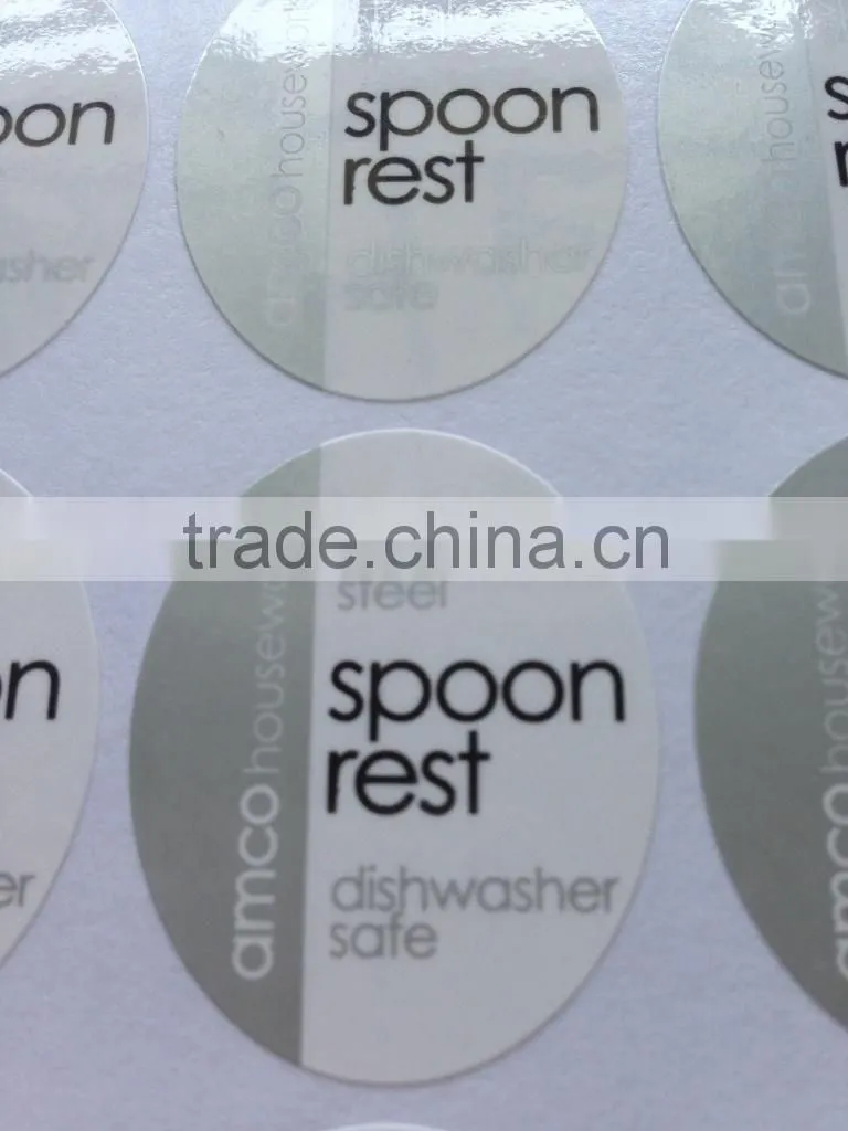Art paper OEM self adhesive barcode label sticker hangtag with glossy lamination finishing