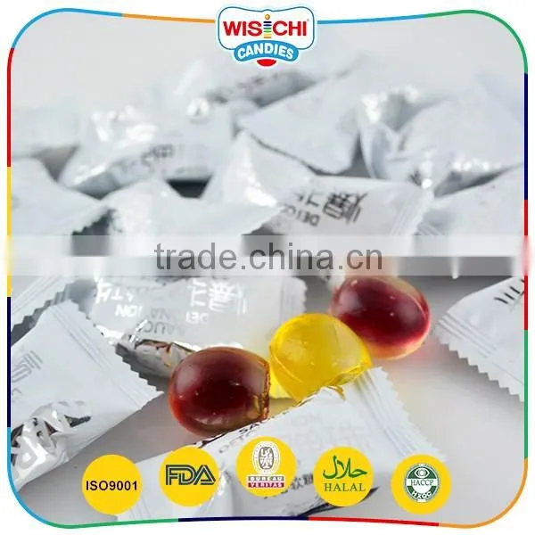 Good taste round shaped yummy latest product mix fruit candy