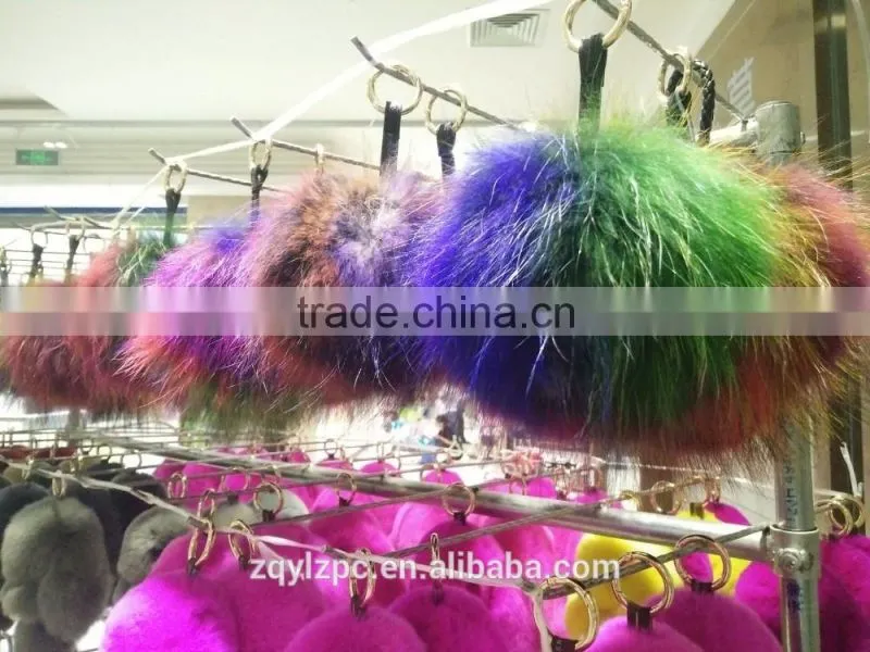 Natural Real Fur Pom Poms Ball / Fur Ball / Raccoon Fur Pompon