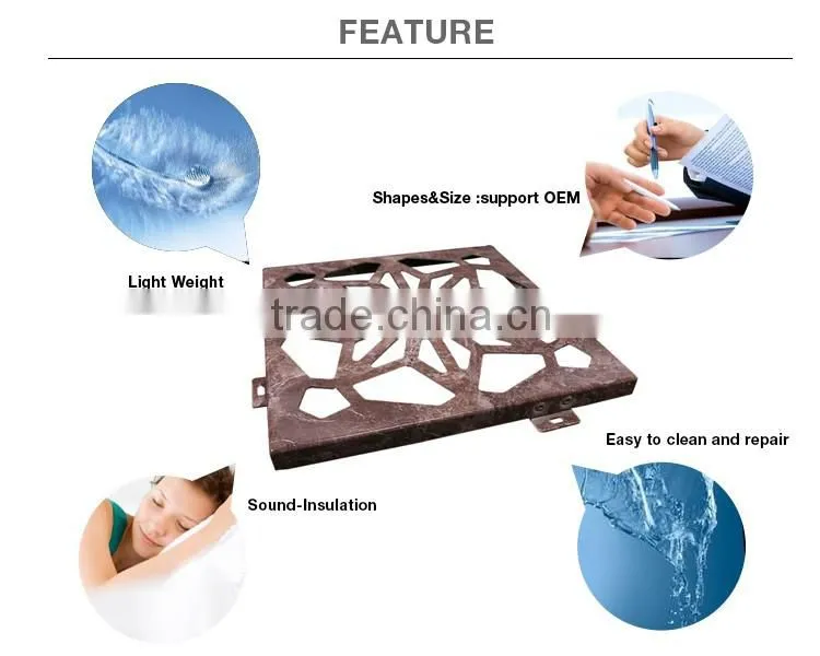 Durability 2.5mm cnc cutting panel/artistic panel/carving plates conference hall