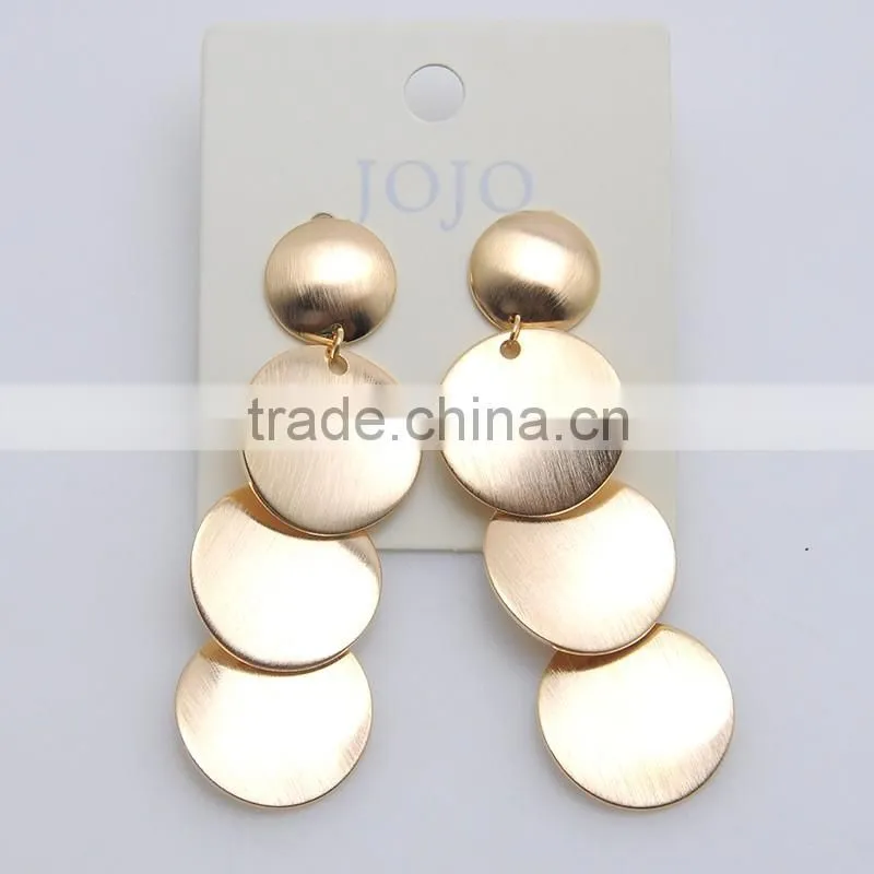 Cheap Stainless Earring 18k Gold Circle Alloy Jewelry