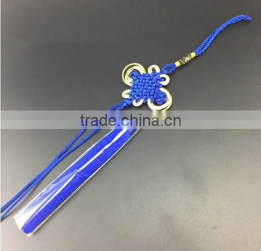 Tassel Detail Chinese Knot Handcraft Purple Hanging Decoration